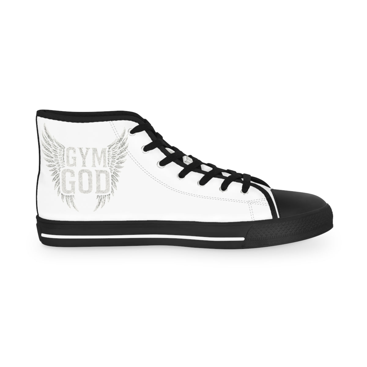 Winged Emblem High Top Sneakers | White Canvas High-Tops