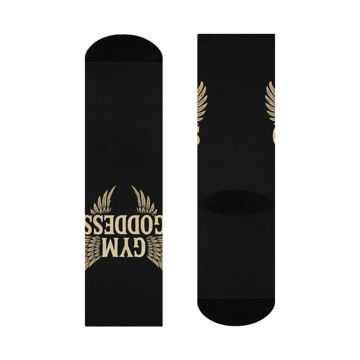 Gym Goddess Cushioned Crew Socks | Winged Fitness Design