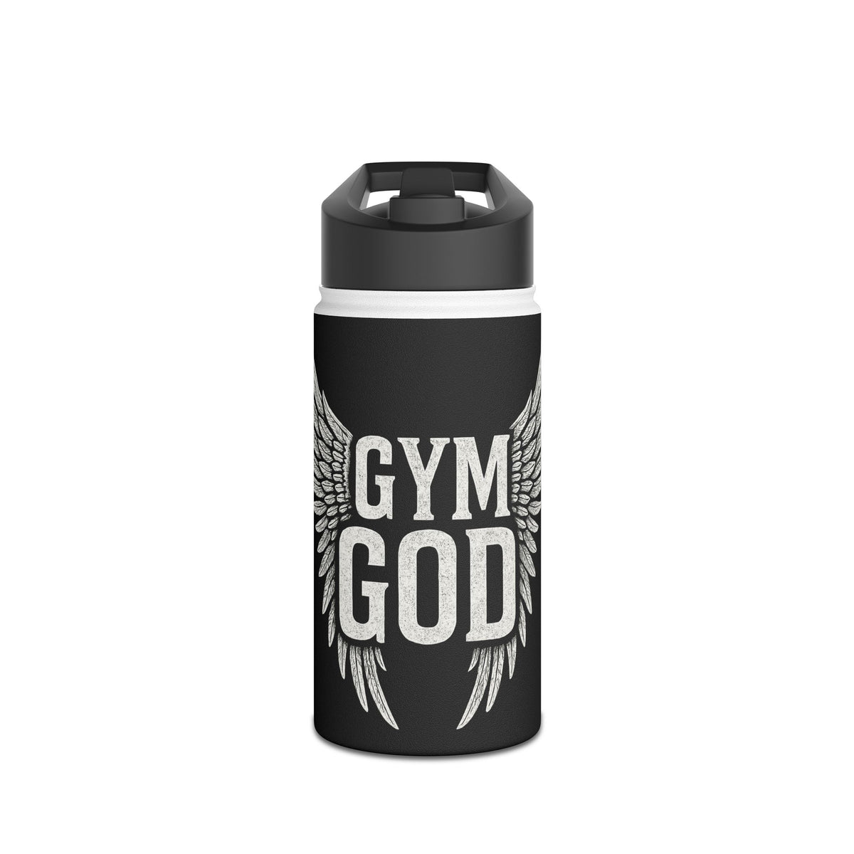 Gym God wings Stainless Steel Water Bottle | Fitness Motivation | Workout Bottle