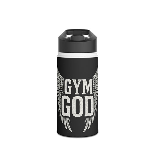 Gym God wings Stainless Steel Water Bottle | Fitness Motivation | Workout Bottle