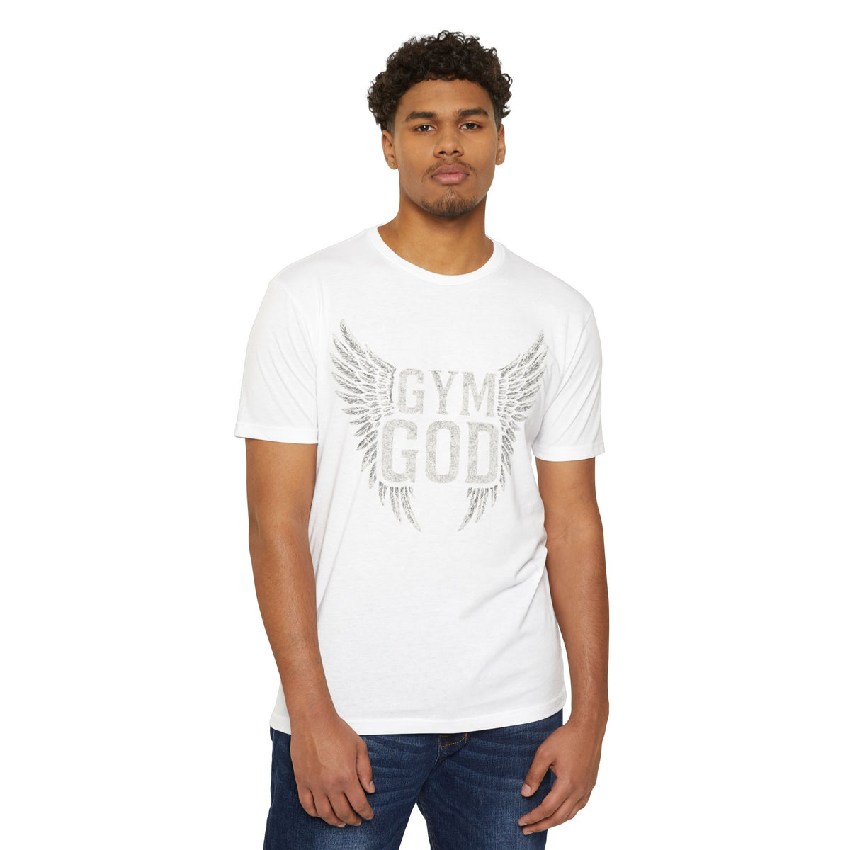 Gym God Wings Jersey Tee | Unisex Lifting Shirt
