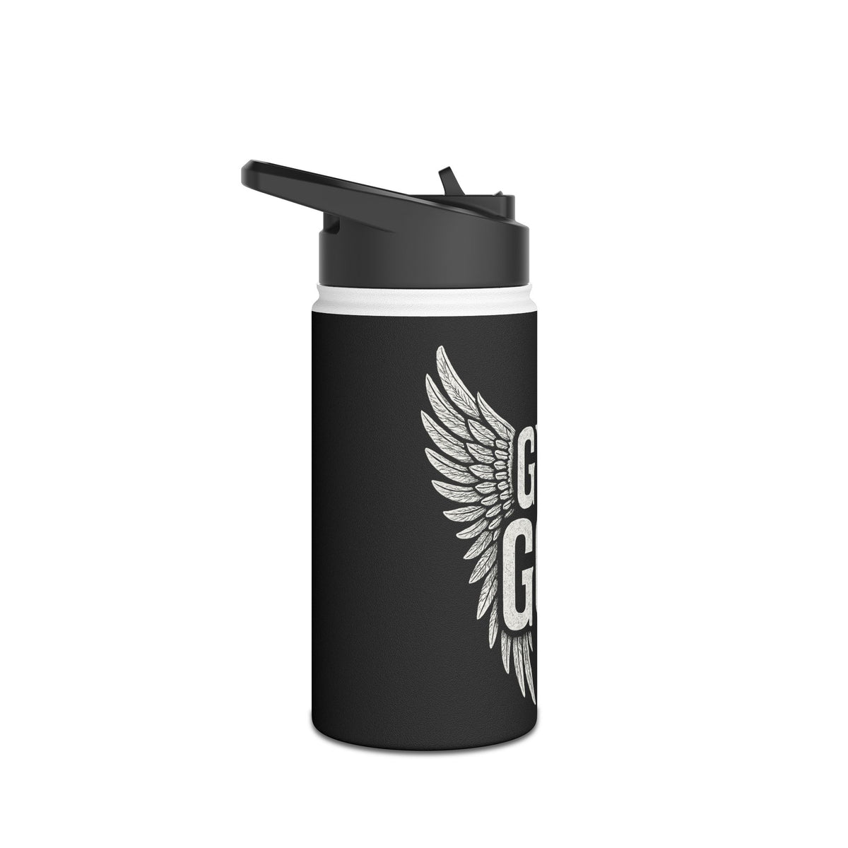 Gym God wings Stainless Steel Water Bottle | Fitness Motivation | Workout Bottle