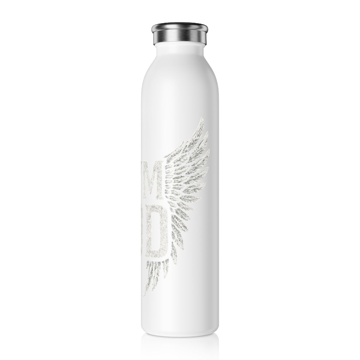 Gym God Slim Water Bottle | Winged Fitness Logo