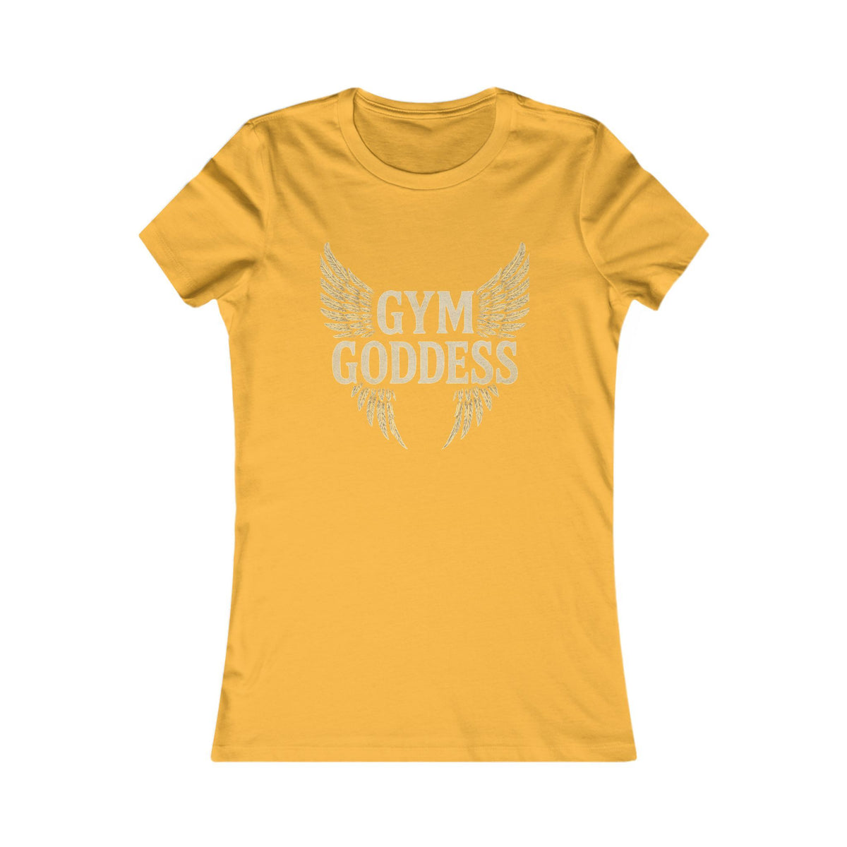 Gym Goddess Tee | Winged Fitness Typography Shirt
