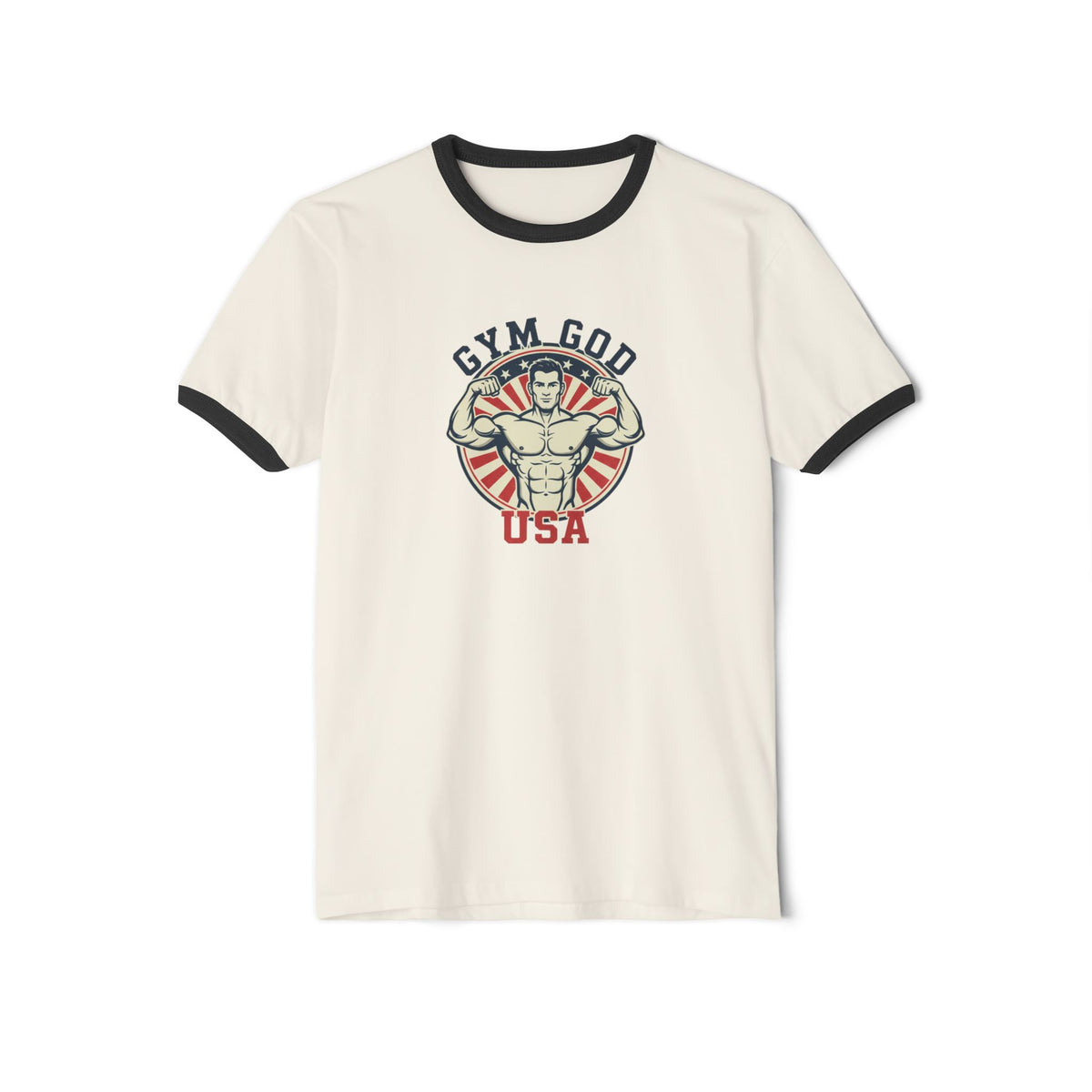 Gym God USA muscle graphic tee Ringer T-Shirt | vintage bodybuilding