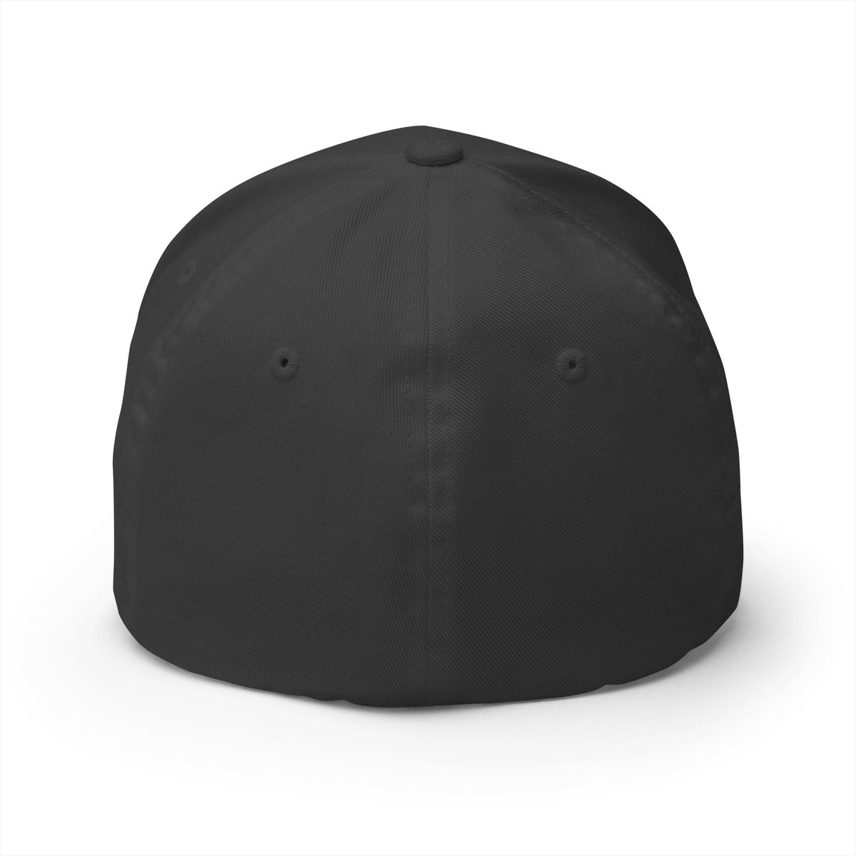 Gym God Wings Embroidered Fitted Cap | Black & Dark Grey
