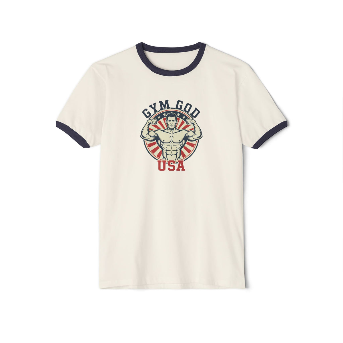 Gym God USA muscle graphic tee Ringer T-Shirt | vintage bodybuilding