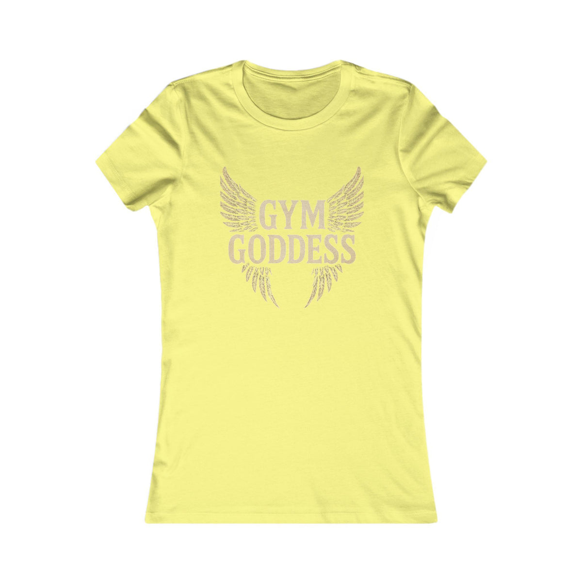 Gym Goddess Tee | Winged Fitness Typography Shirt