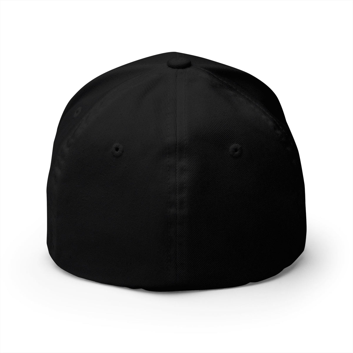 Gym God Wings Embroidered Fitted Cap | Black & Dark Grey