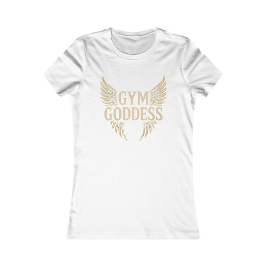 Gym Goddess Tee | Winged Fitness Typography Shirt