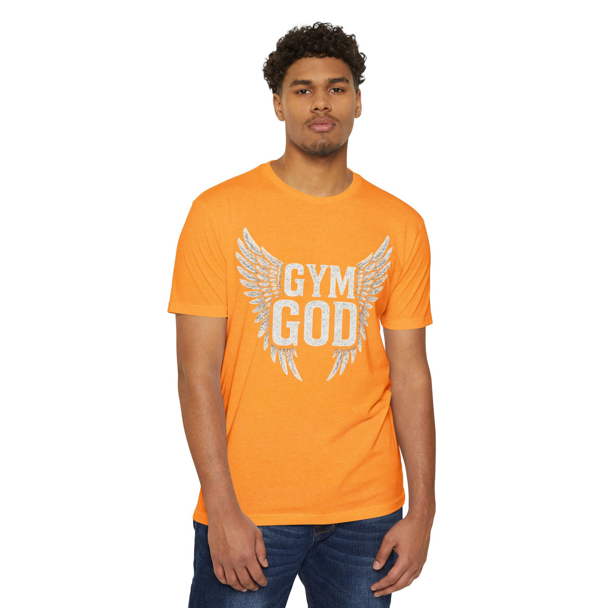 Gym God Wings Jersey Tee | Unisex Lifting Shirt