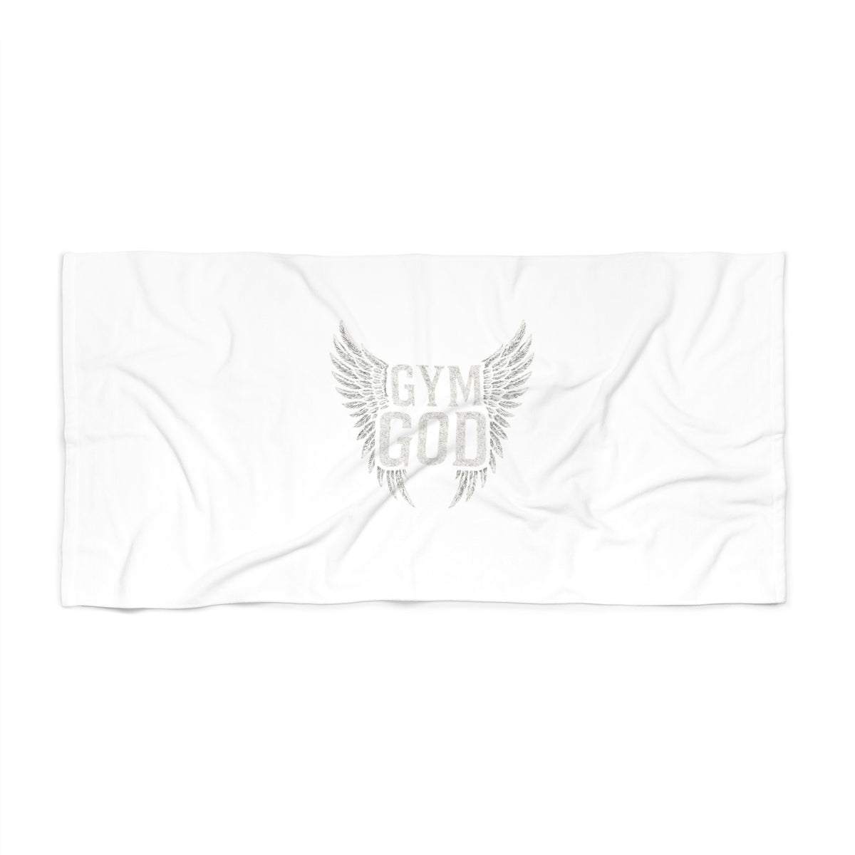 Gym God wings Beach Towel | fitness logo towel, workout beach accessory