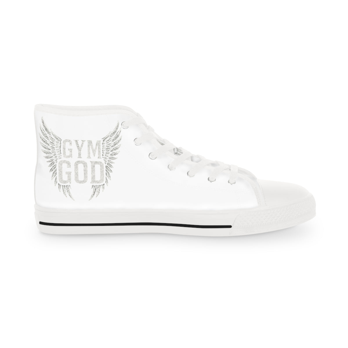 Winged Emblem High Top Sneakers | White Canvas High-Tops