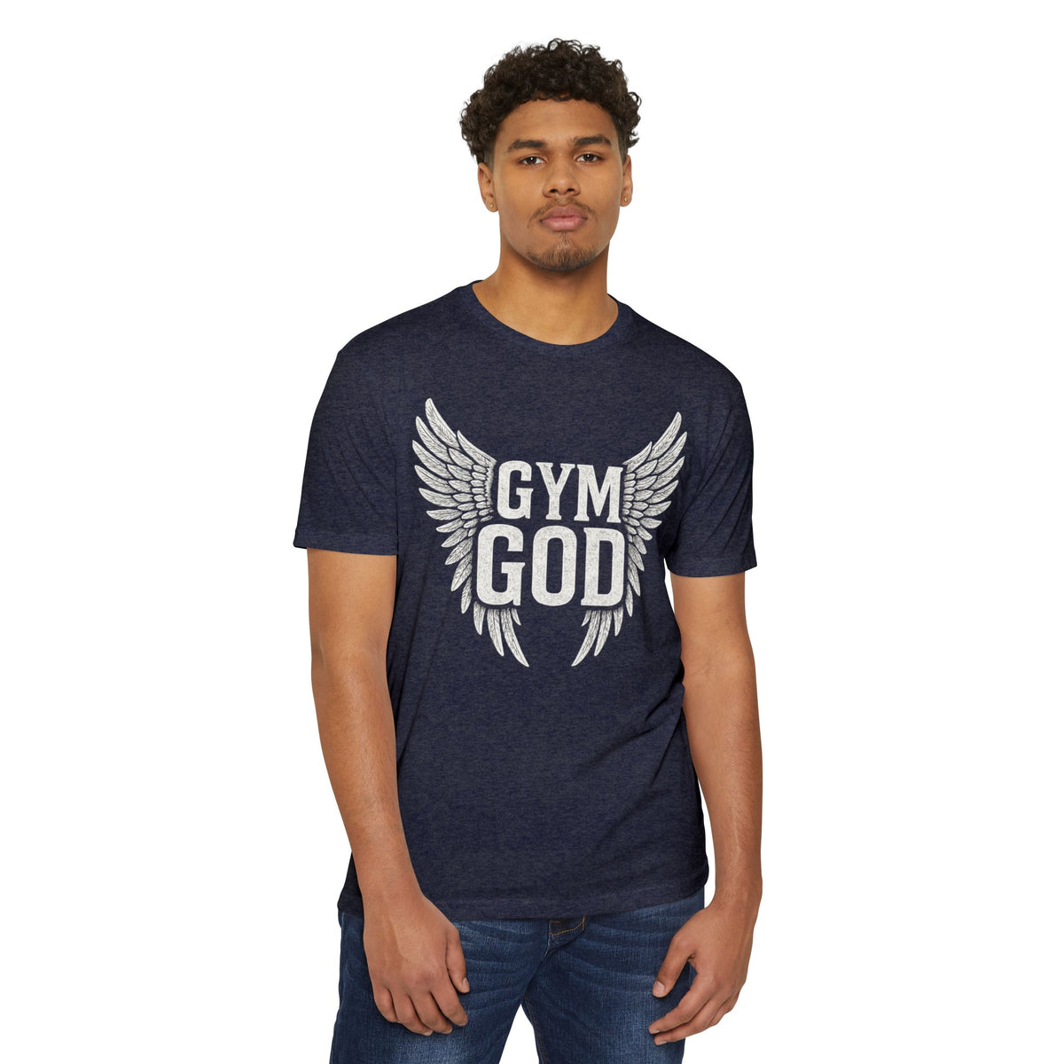 Gym God Wings Jersey Tee | Unisex Lifting Shirt