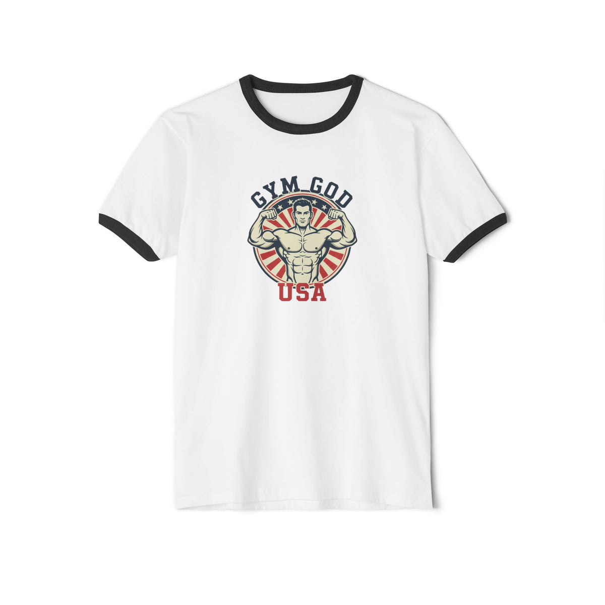 Gym God USA muscle graphic tee Ringer T-Shirt | vintage bodybuilding