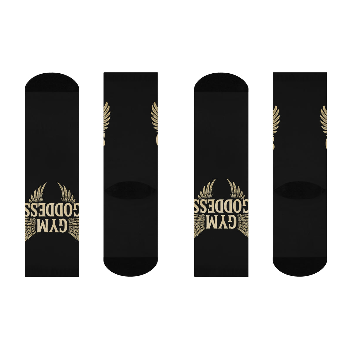 Gym Goddess Cushioned Crew Socks | Winged Fitness Design